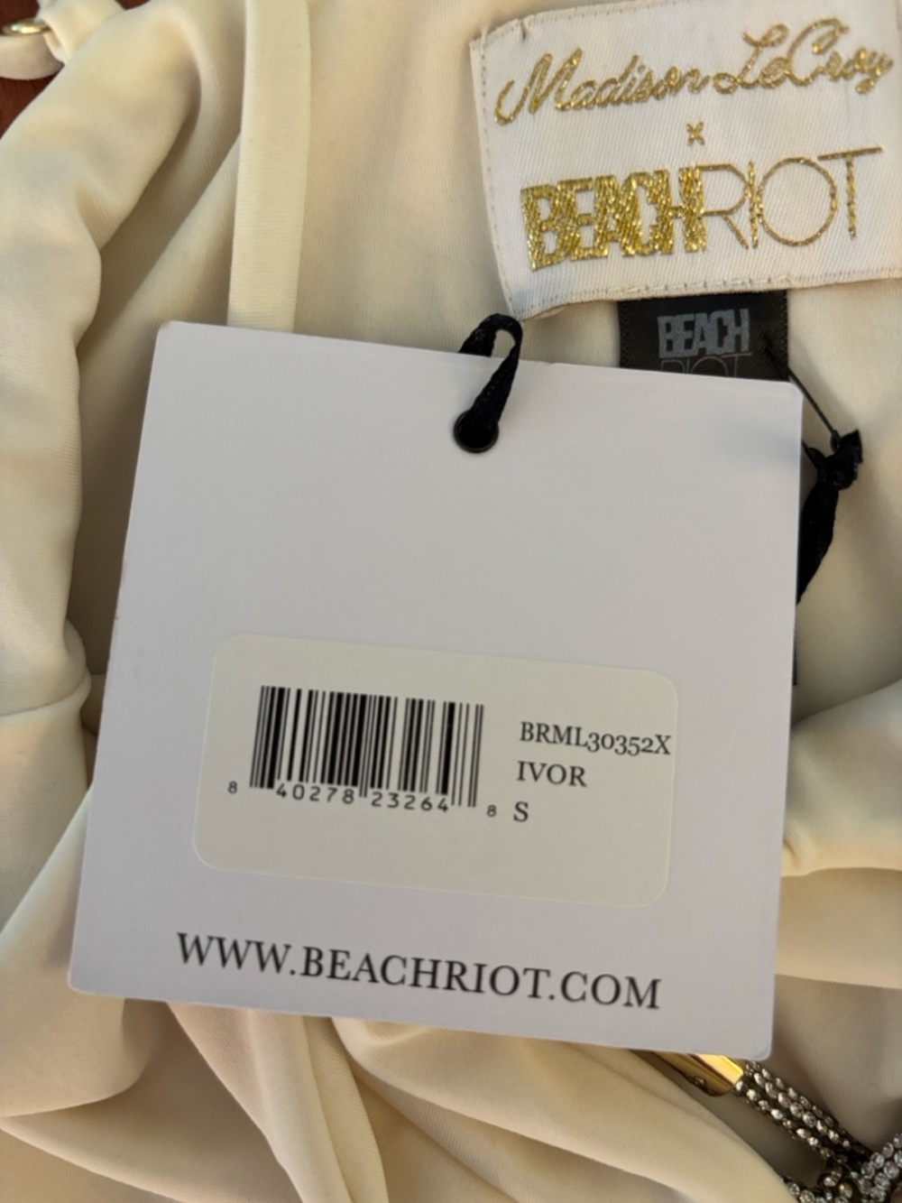 Beach Riot x Madison LeCroy Priscilla one piece swimsuit in ivory - Picture 6 of 10